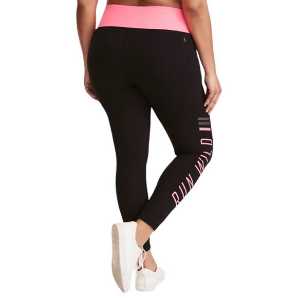 Torrid Active Run Wild Leggings Size 2X High Rise Graphic Print Neon Gym Train - Picture 4 of 14